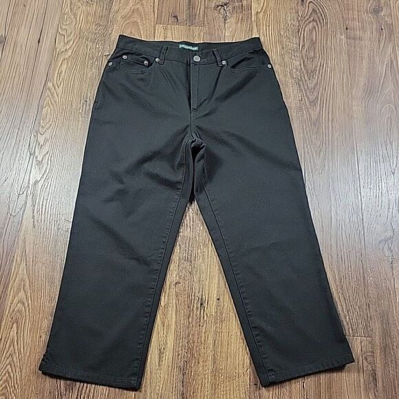 Lauren Jeans Co Jeans Womens 4 Black Classic Midcalf Capri Pants Tags - Picture 2 of 8
